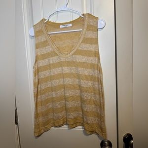 Project Social T Gold Striped Tank